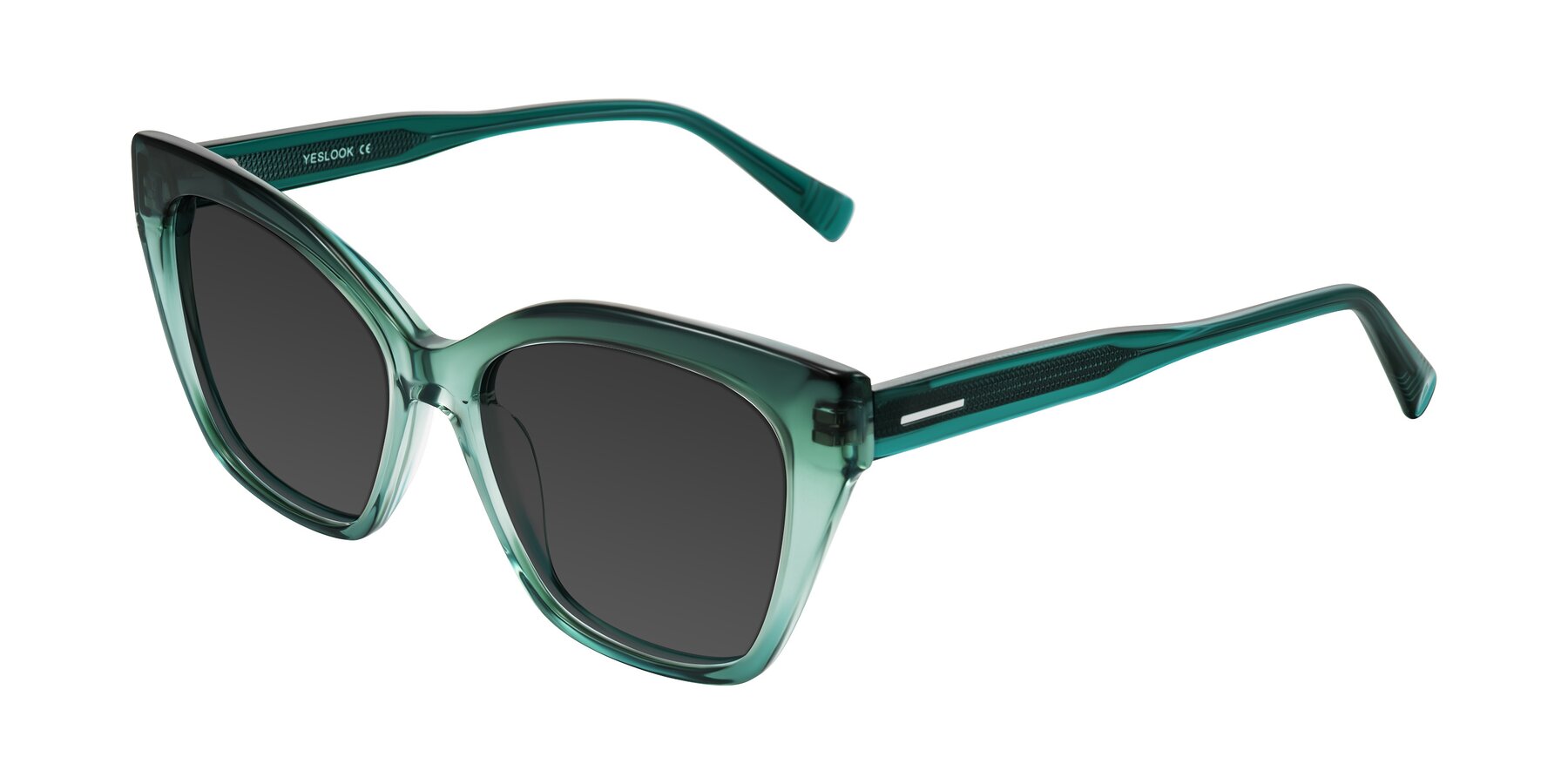 Angle of Landecho in Gradient Emerald Green with Gray Tinted Lenses