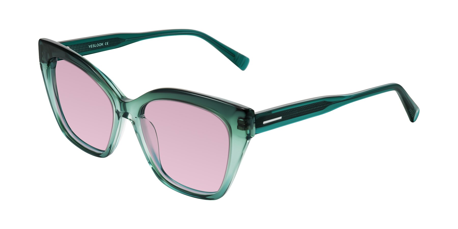 Angle of Landecho in Gradient Emerald Green with Light Wine Tinted Lenses