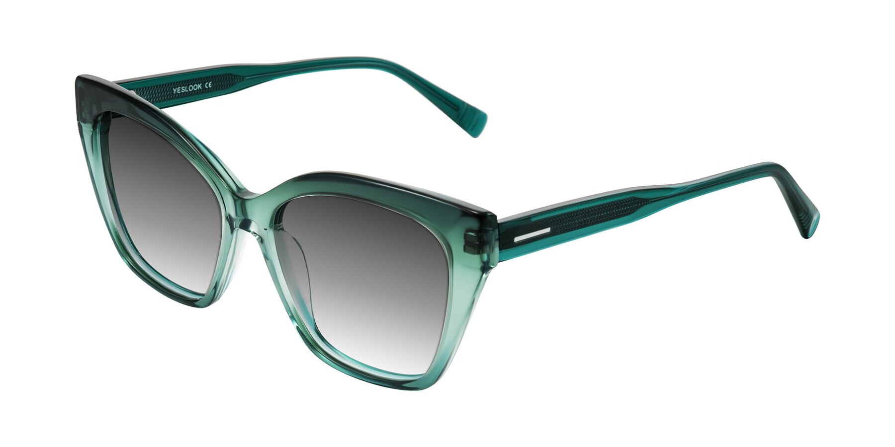 Angle of Landecho in Gradient Emerald Green with Gray Gradient Lenses