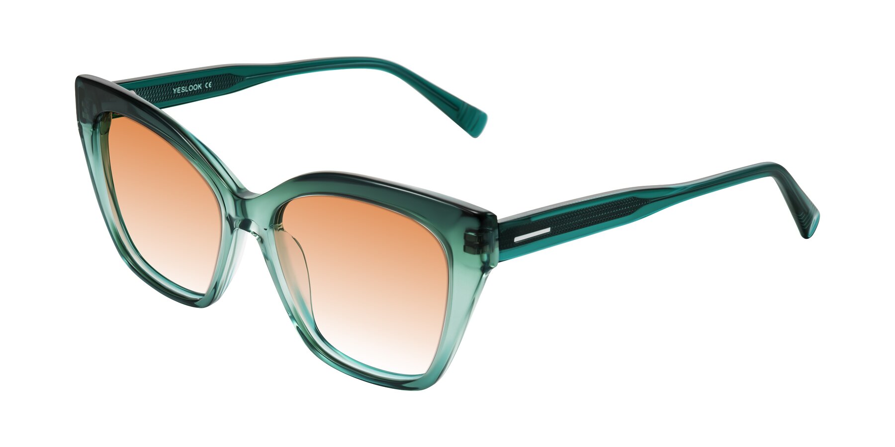 Angle of Landecho in Gradient Emerald Green with Orange Gradient Lenses