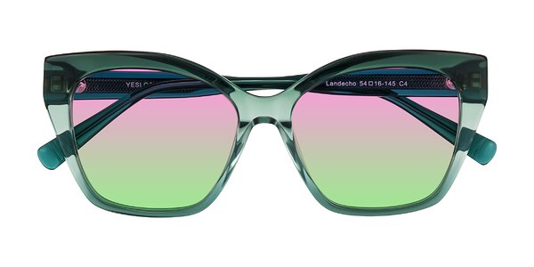 Front of Landecho in Gradient Emerald Green