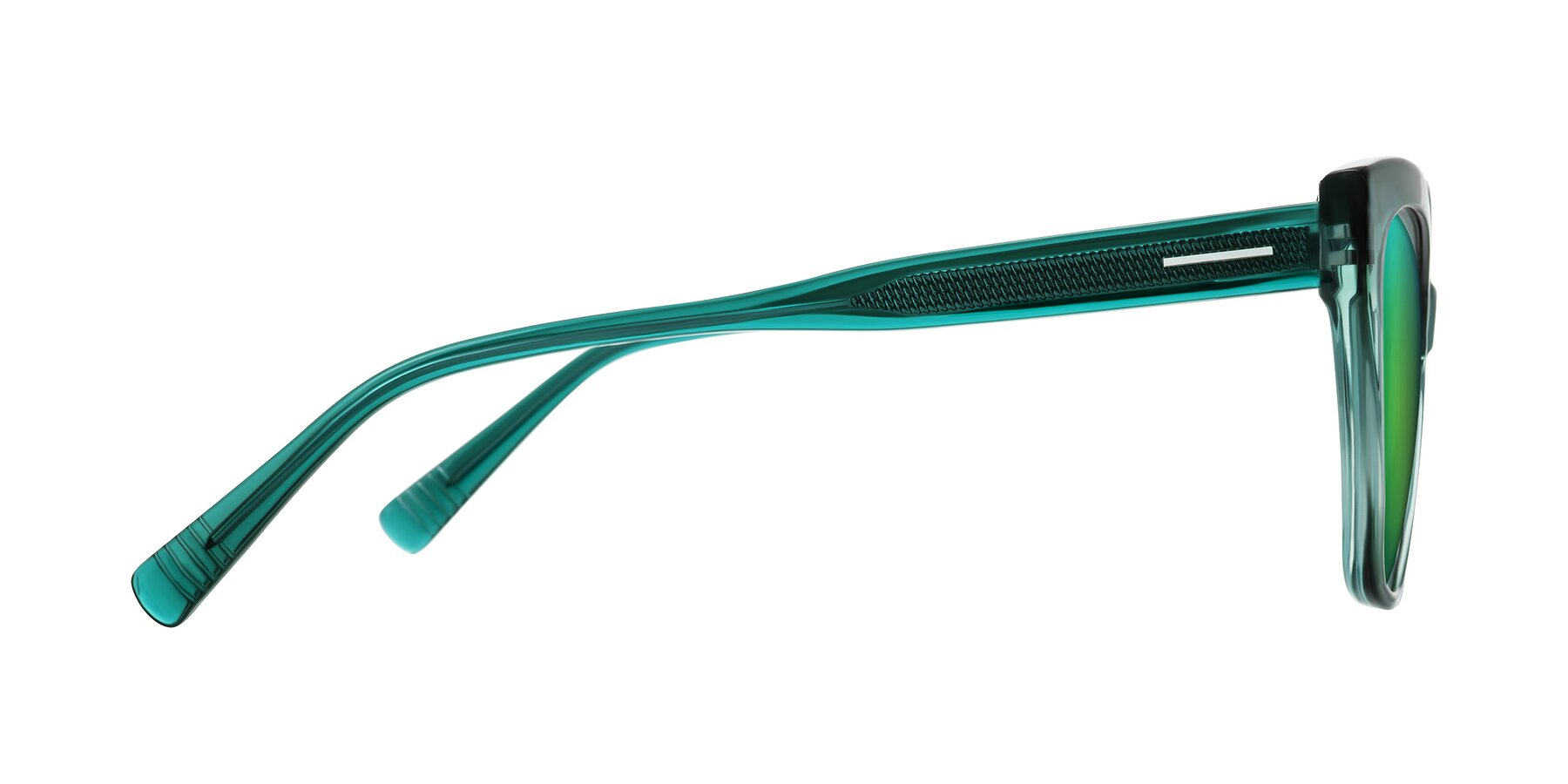 Side of Landecho in Gradient Emerald Green with Green Mirrored Lenses