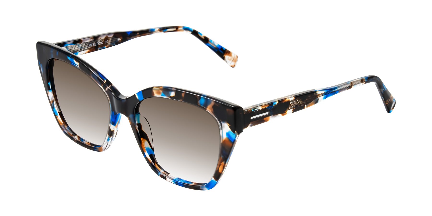 Angle of Landecho in Blue Tortoise with Brown Gradient Lenses
