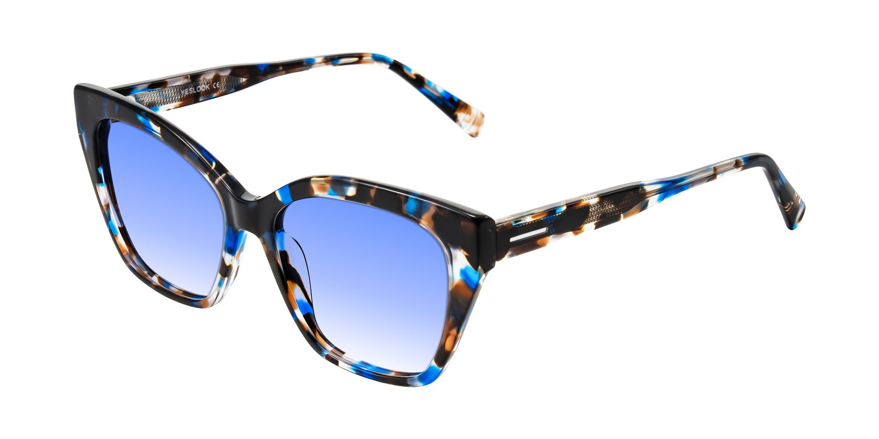 Angle of Landecho in Blue Tortoise with Blue Gradient Lenses