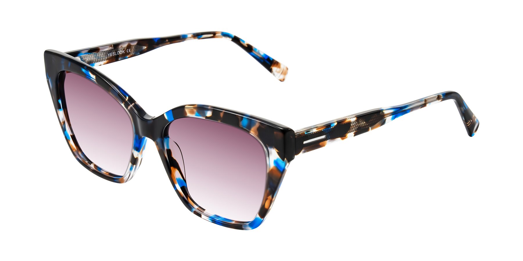 Angle of Landecho in Blue Tortoise with Wine Gradient Lenses
