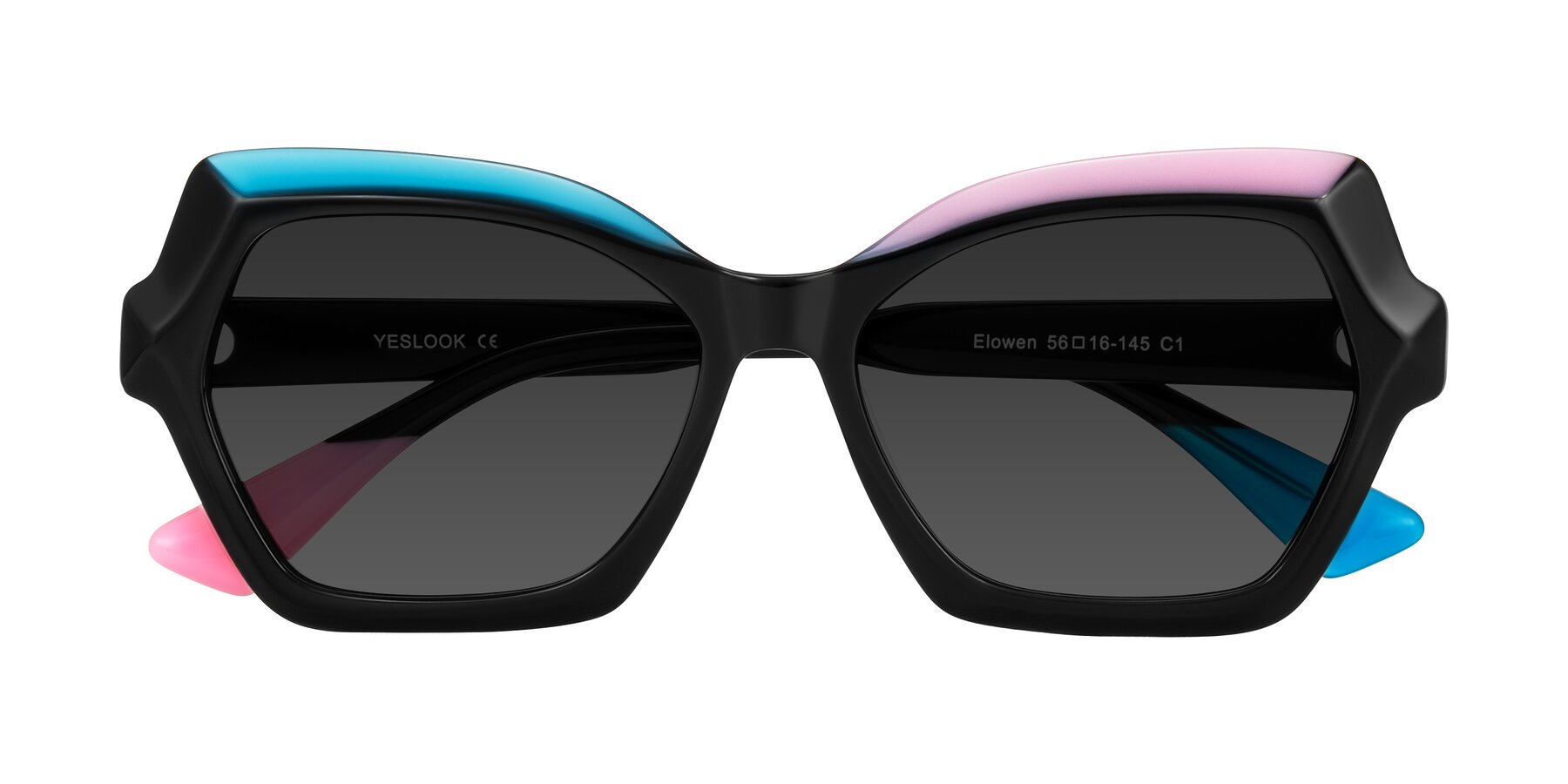 Folded Front of Elowen in Midnight Pop with Gray Tinted Lenses