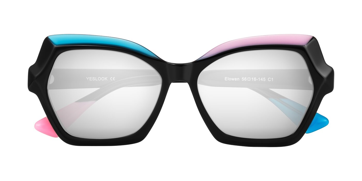 Elowen - Midnight Pop Flash Mirrored Sunglasses