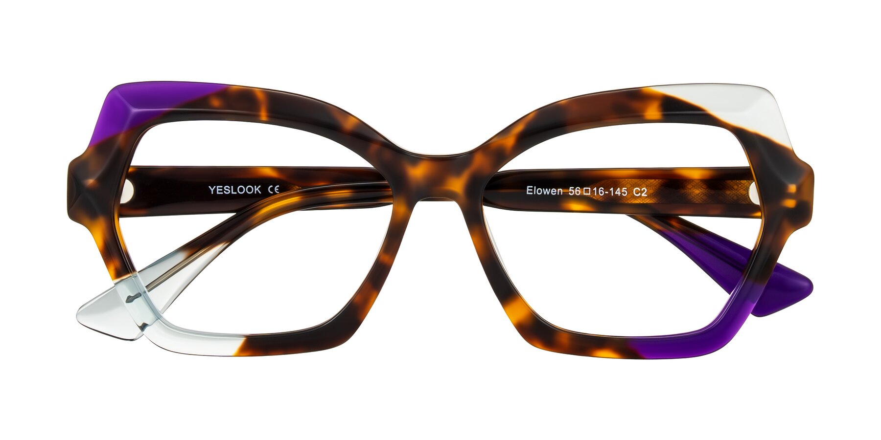 Folded Front of Elowen in Slow Burn with Clear Reading Eyeglass Lenses