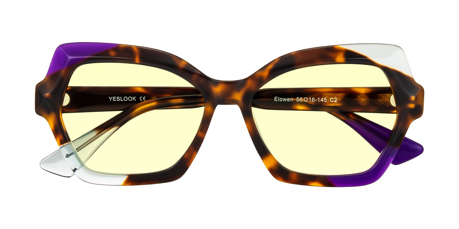 Folded Front of Elowen in Slow Burn with Light Yellow Tinted Lenses