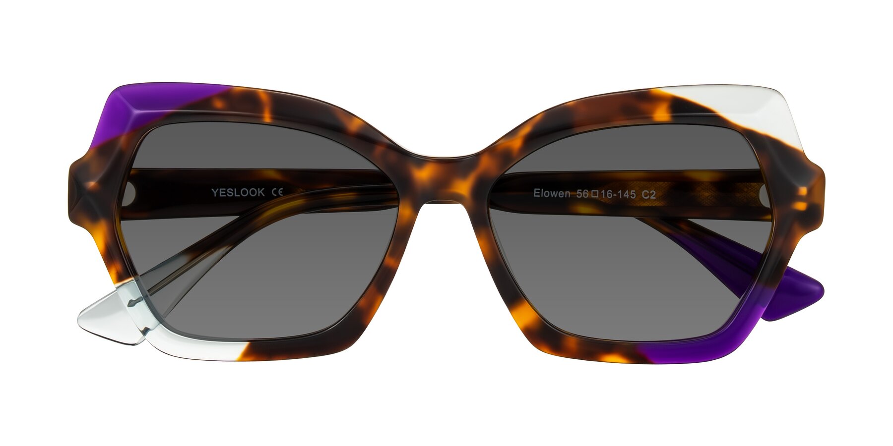 Folded Front of Elowen in Slow Burn with Medium Gray Tinted Lenses