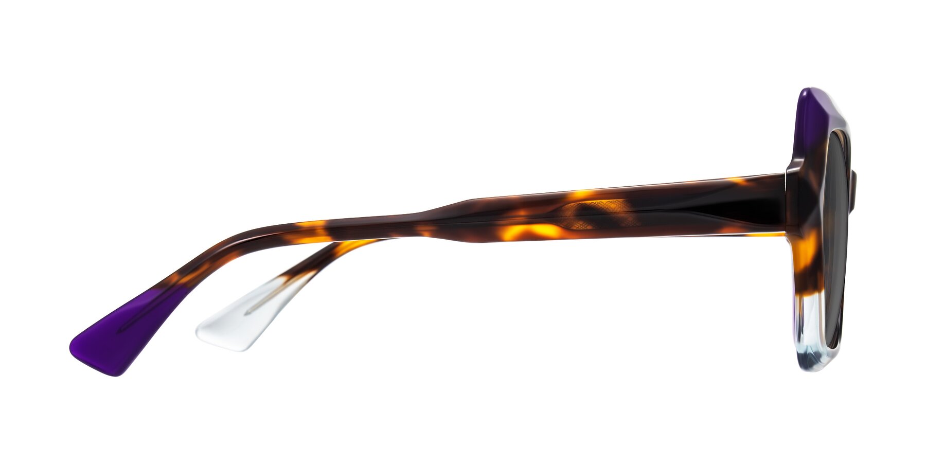 Side of Elowen in Slow Burn with Medium Gray Tinted Lenses