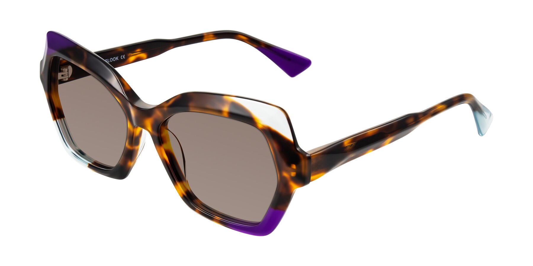 Angle of Elowen in Slow Burn with Medium Brown Tinted Lenses
