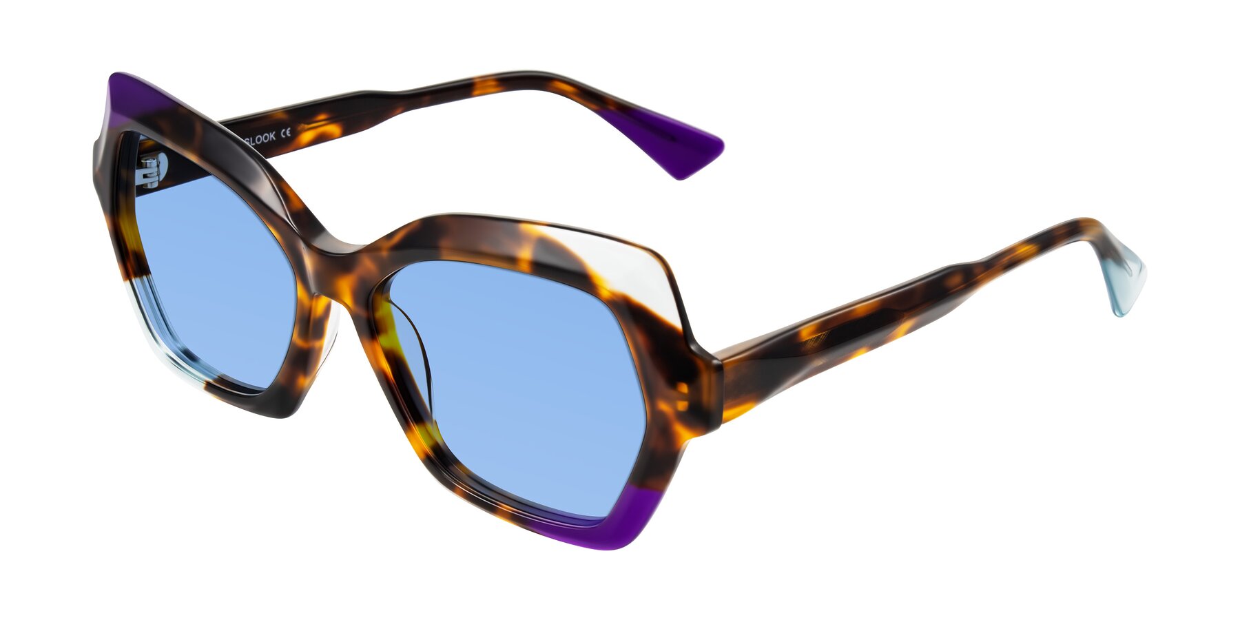 Angle of Elowen in Slow Burn with Medium Blue Tinted Lenses