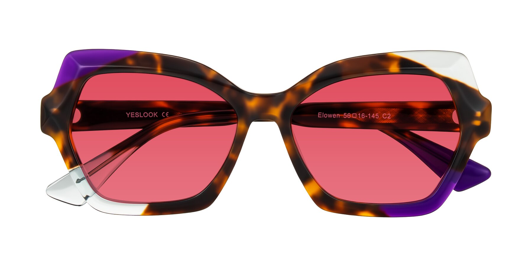 Folded Front of Elowen in Slow Burn with Red Tinted Lenses