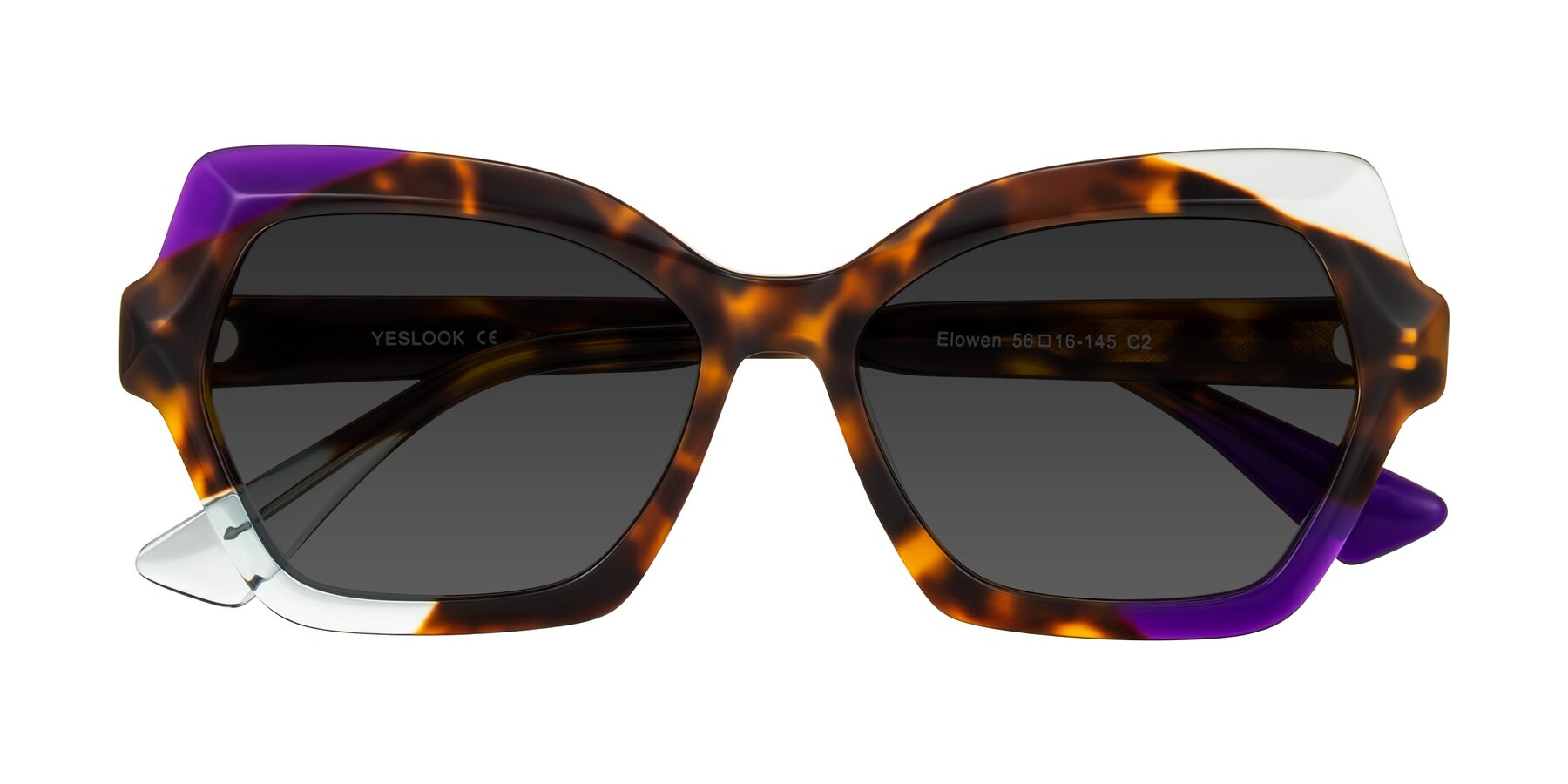 Folded Front of Elowen in Slow Burn with Gray Tinted Lenses