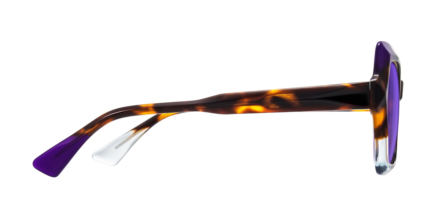 Side of Elowen in Slow Burn with Purple Tinted Lenses