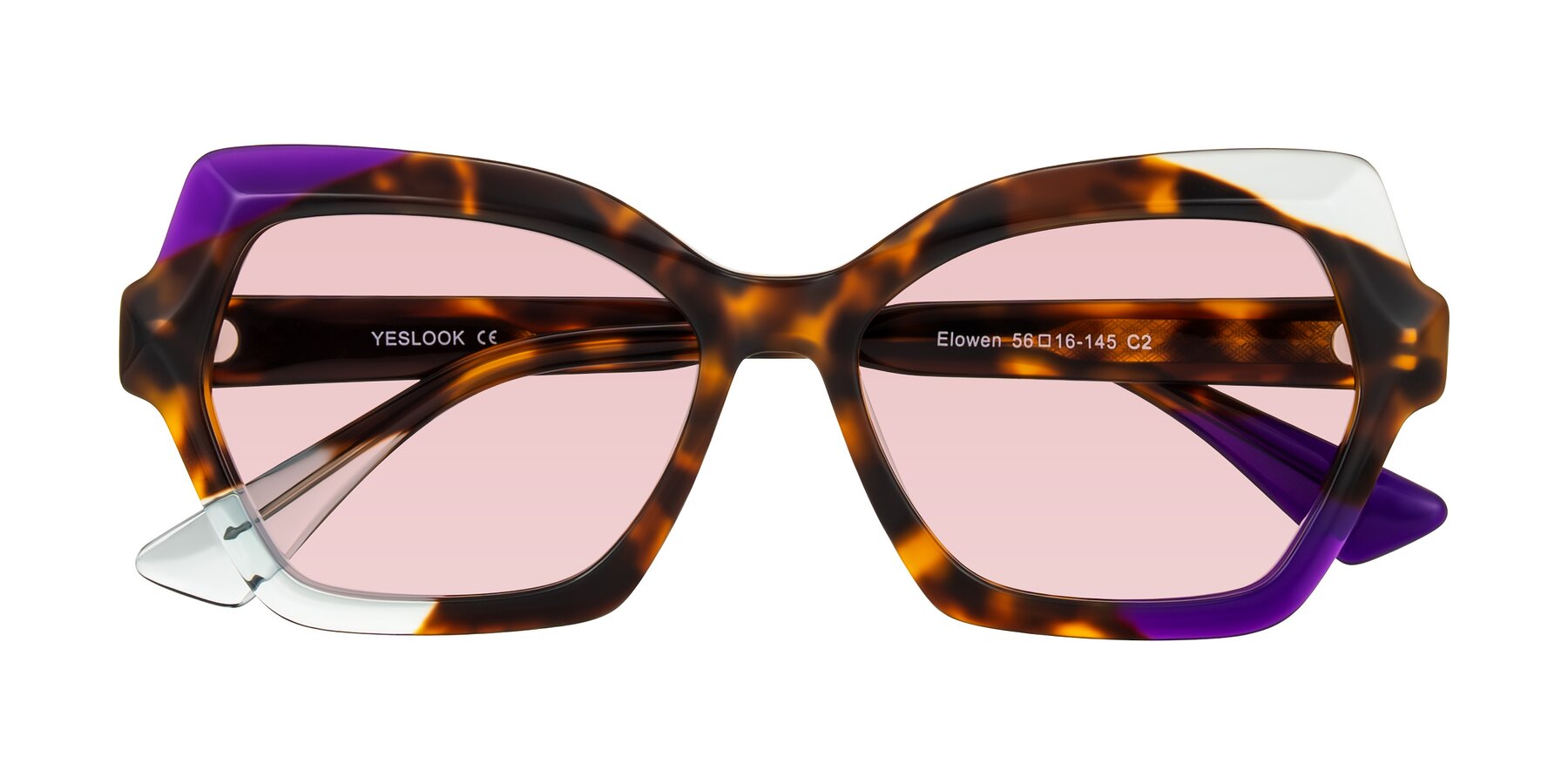 Folded Front of Elowen in Slow Burn with Light Garnet Tinted Lenses