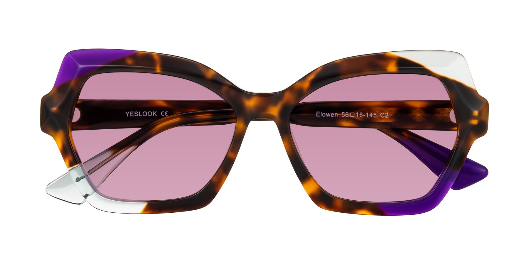 Folded Front of Elowen in Slow Burn with Medium Wine Tinted Lenses