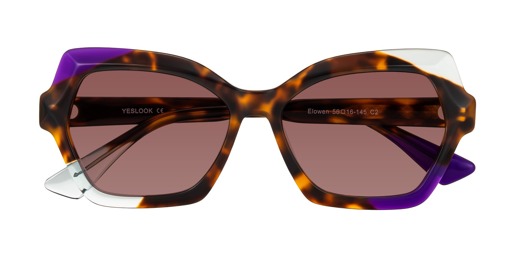 Folded Front of Elowen in Slow Burn with Garnet Tinted Lenses