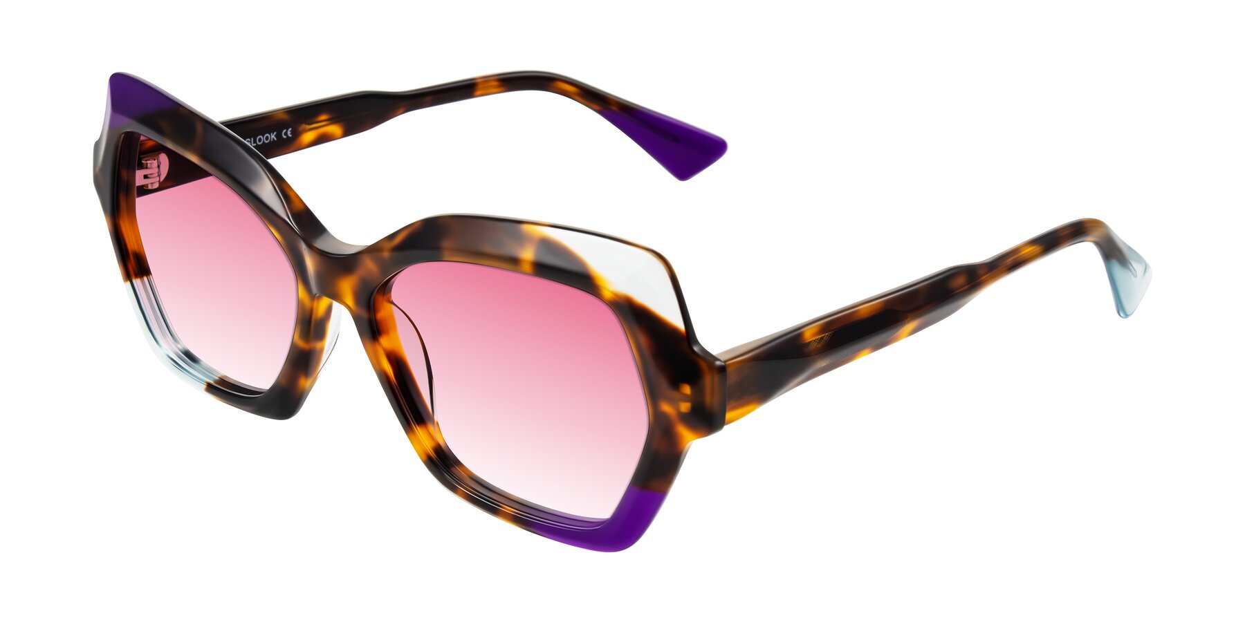 Angle of Elowen in Slow Burn with Pink Gradient Lenses