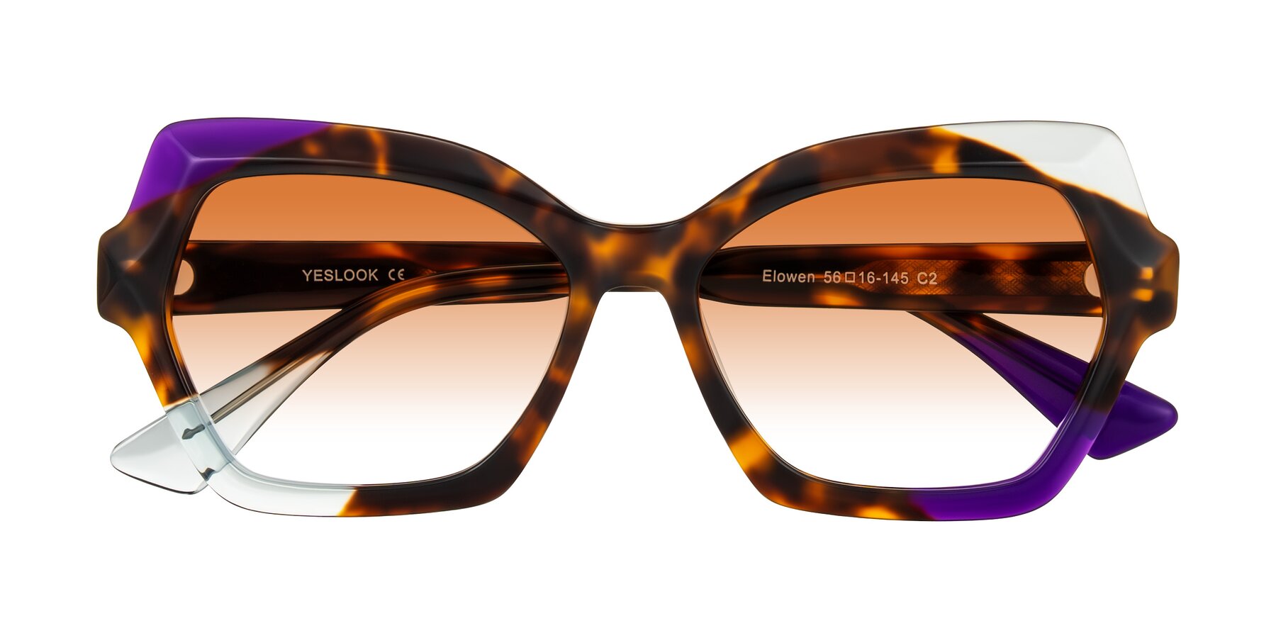 Folded Front of Elowen in Slow Burn with Orange Gradient Lenses