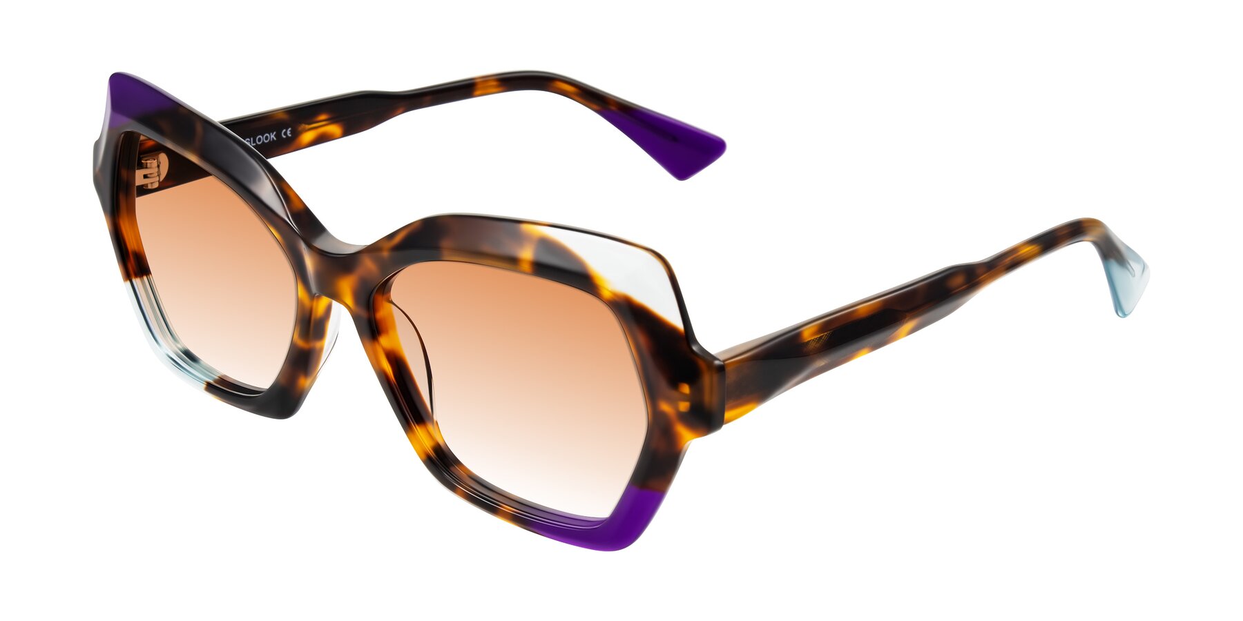 Angle of Elowen in Slow Burn with Orange Gradient Lenses