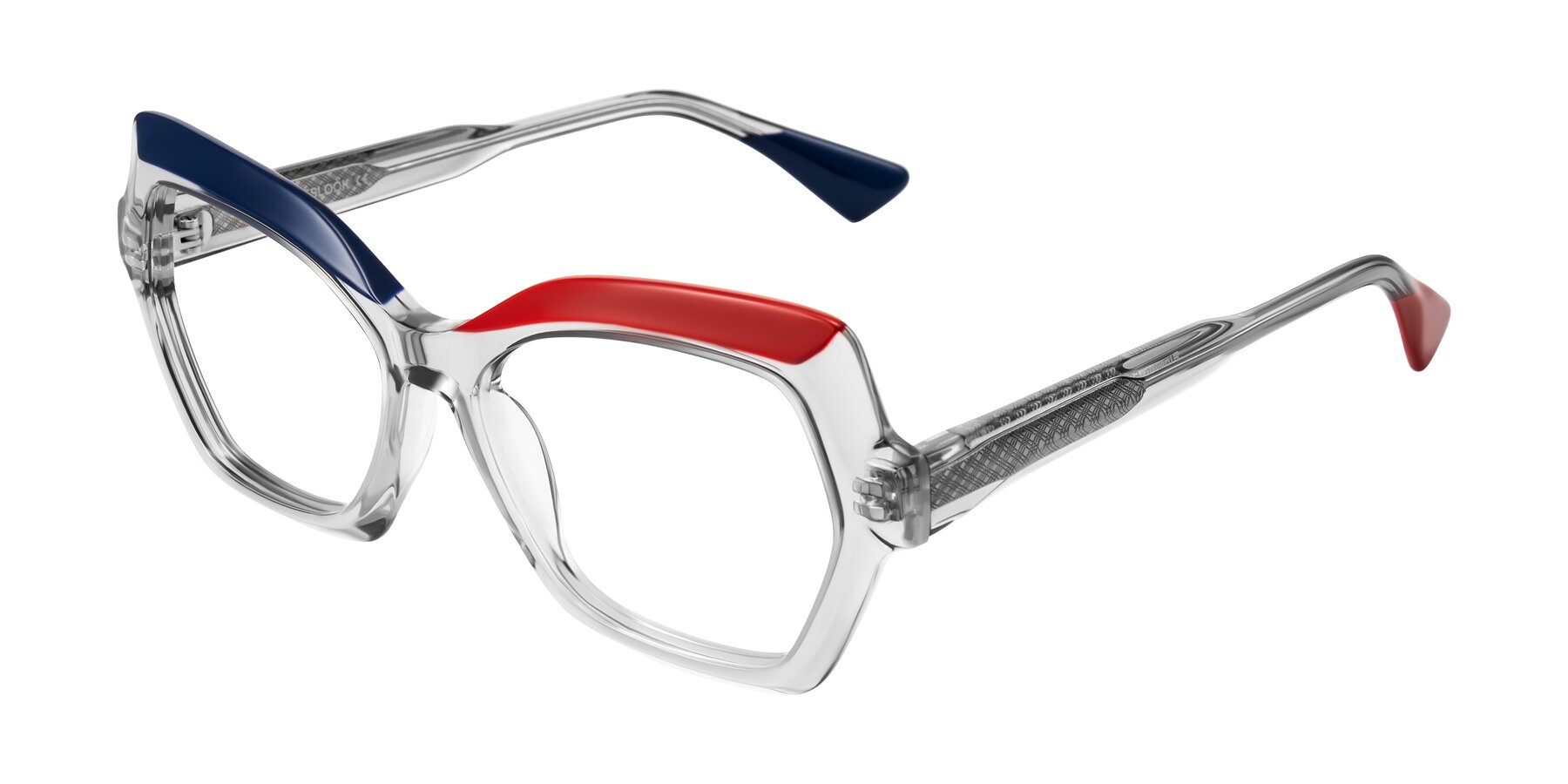Angle of Elowen in Cold Spark with Clear Reading Eyeglass Lenses