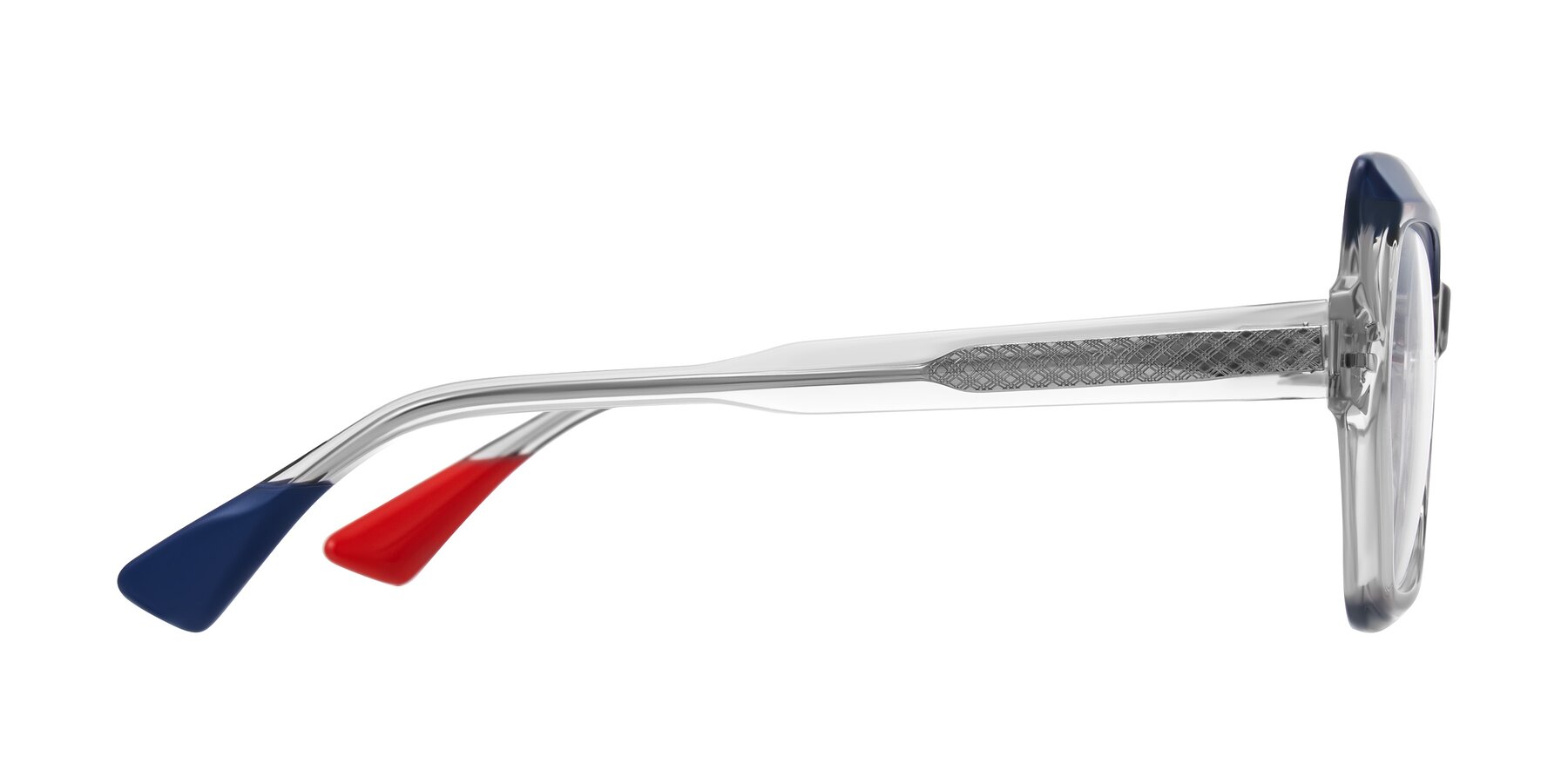 Side of Elowen in Cold Spark with Clear Reading Eyeglass Lenses