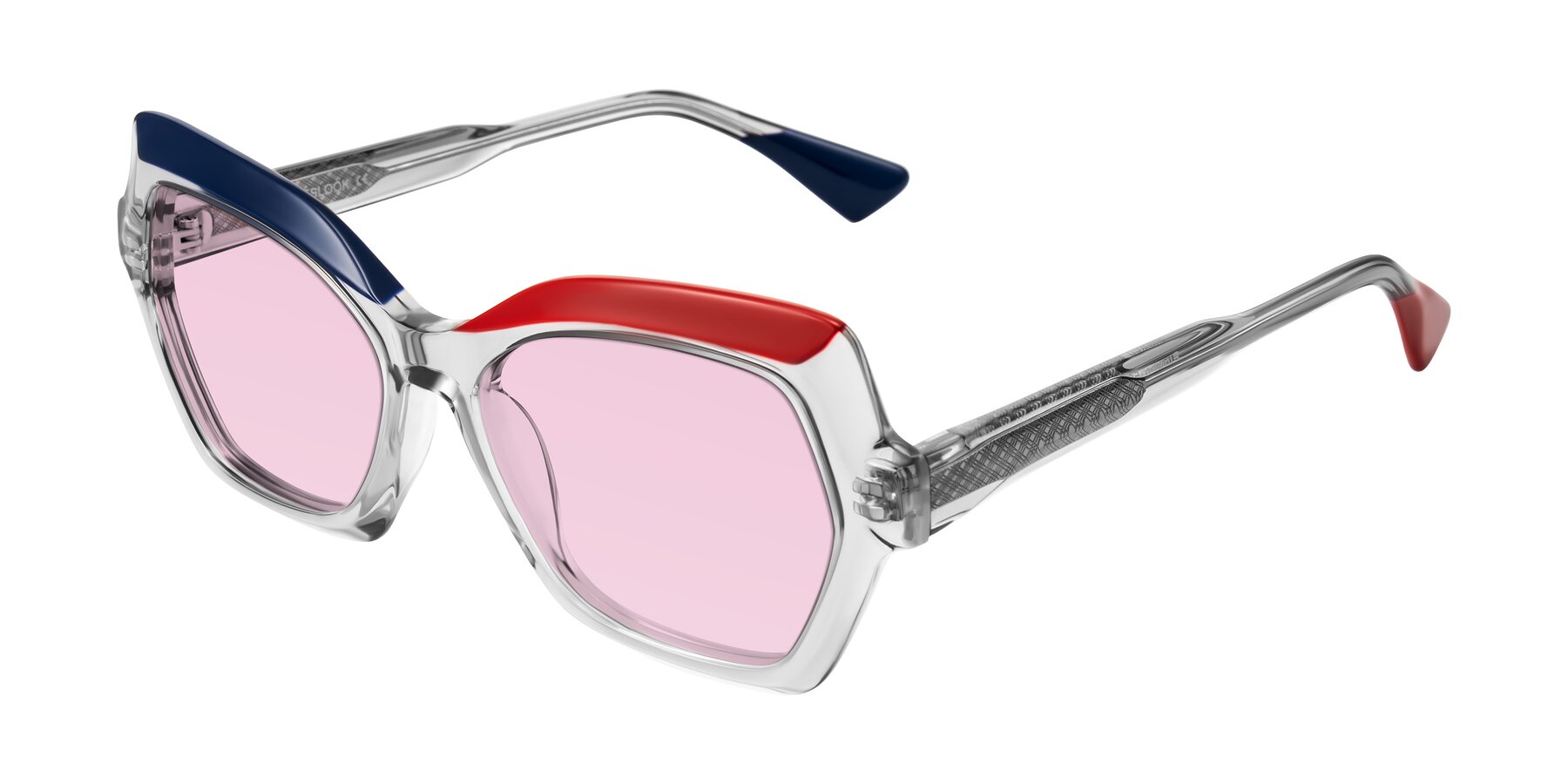 Angle of Elowen in Cold Spark with Light Pink Tinted Lenses