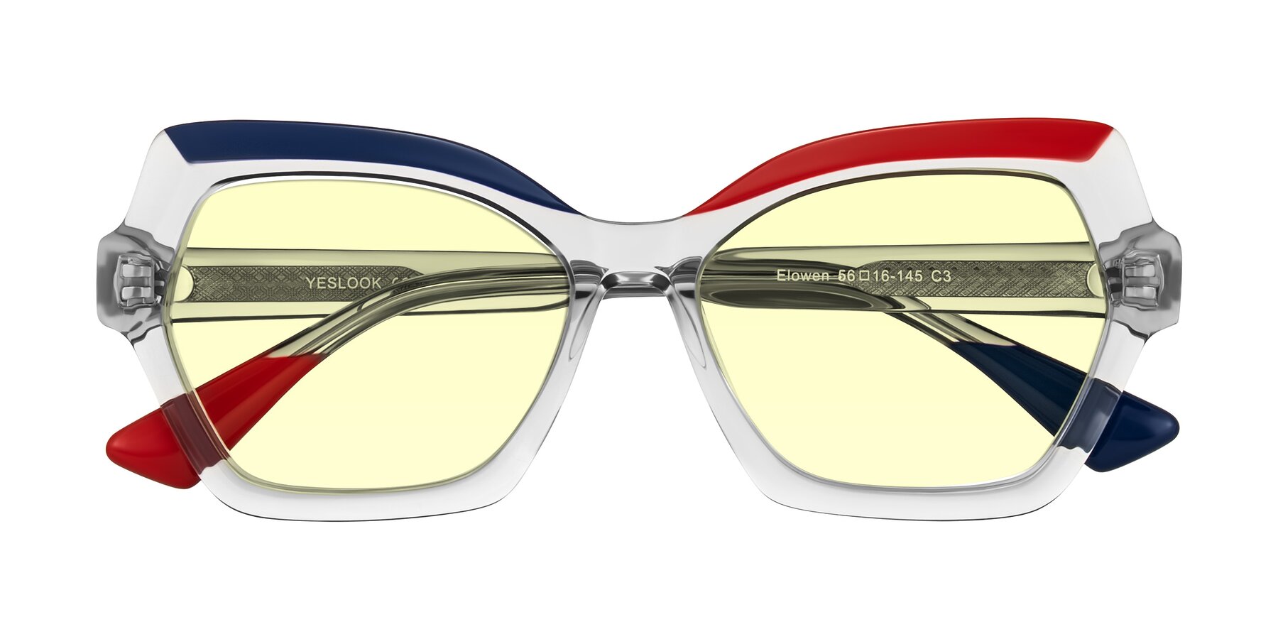 Folded Front of Elowen in Cold Spark with Light Yellow Tinted Lenses
