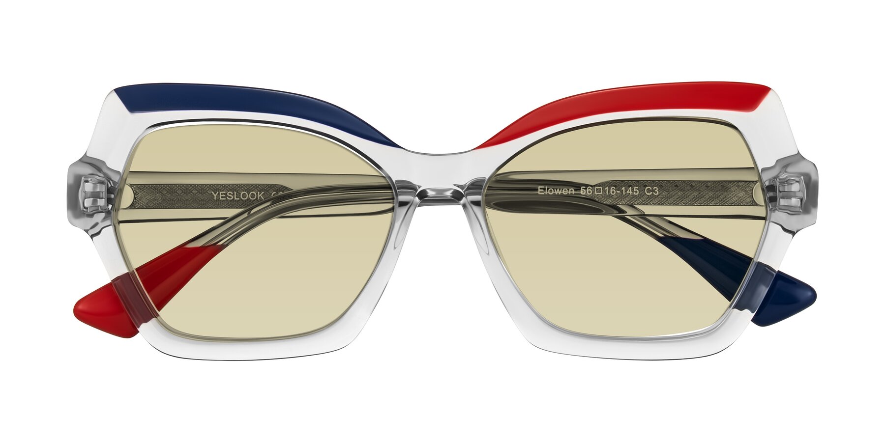 Folded Front of Elowen in Cold Spark with Light Champagne Tinted Lenses
