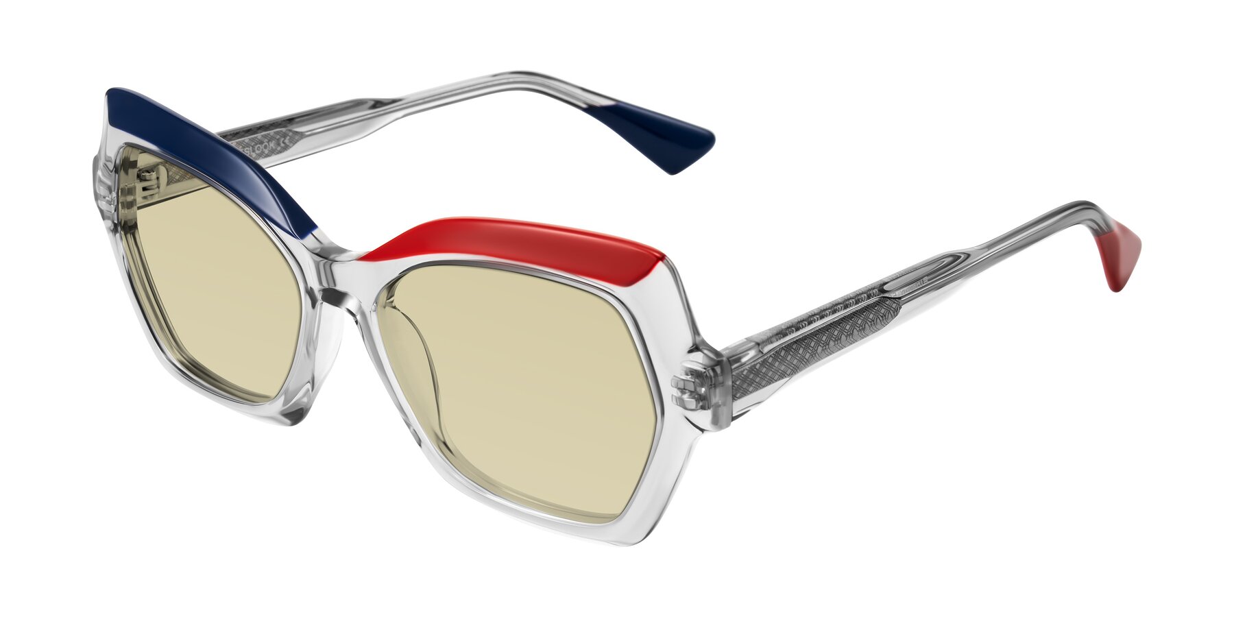 Angle of Elowen in Cold Spark with Light Champagne Tinted Lenses