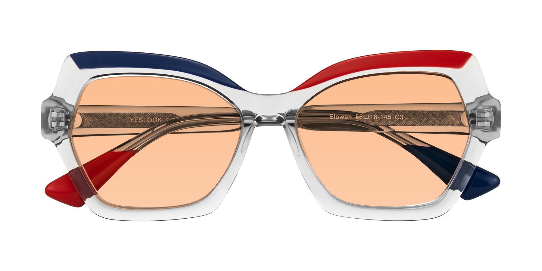 Folded Front of Elowen in Cold Spark with Light Orange Tinted Lenses