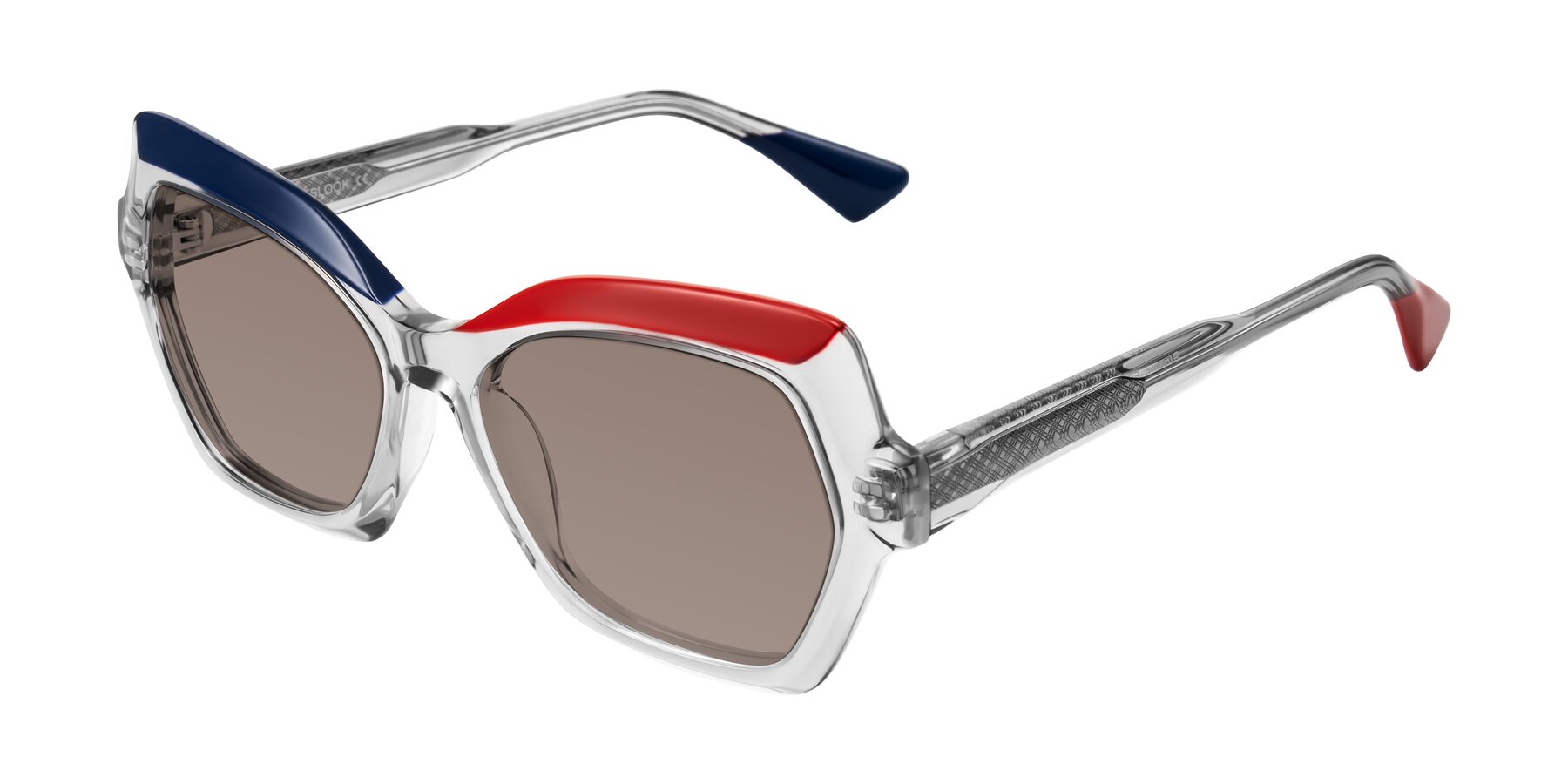 Angle of Elowen in Cold Spark with Medium Brown Tinted Lenses