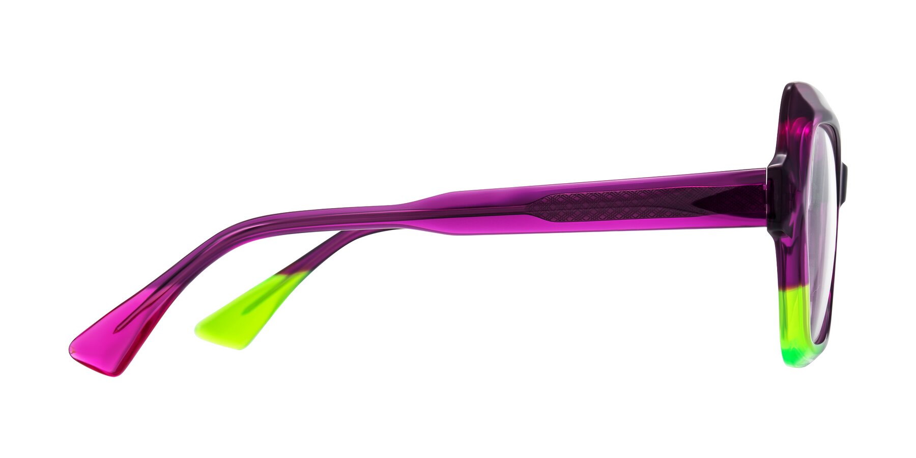 Side of Elowen in Wild Signal with Clear Reading Eyeglass Lenses