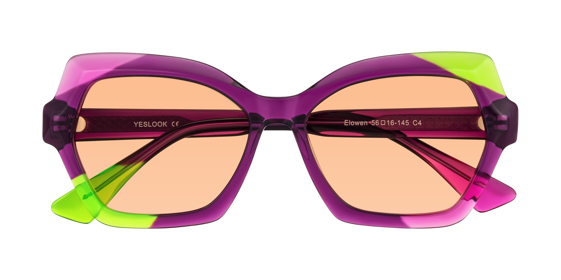 Folded Front of Elowen in Wild Signal with Light Orange Tinted Lenses