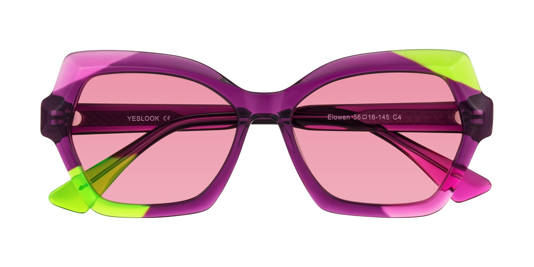 Folded Front of Elowen in Wild Signal with Pink Tinted Lenses