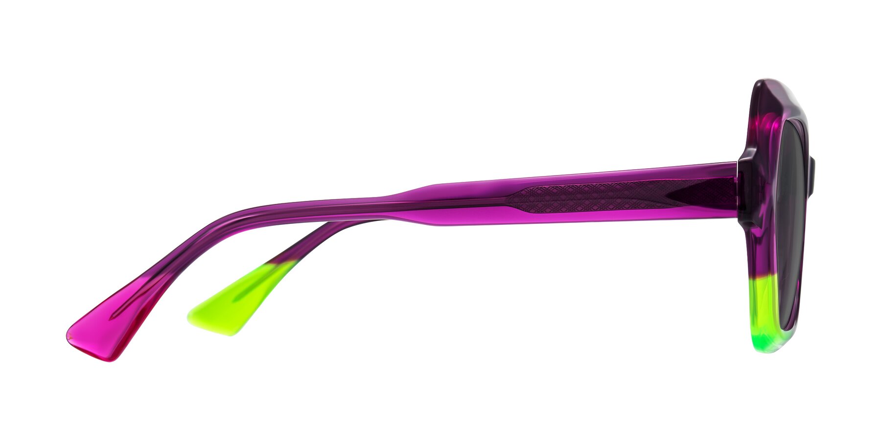 Side of Elowen in Wild Signal with Medium Gray Tinted Lenses