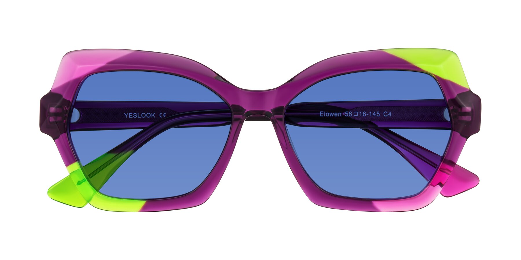 Folded Front of Elowen in Wild Signal with Blue Tinted Lenses