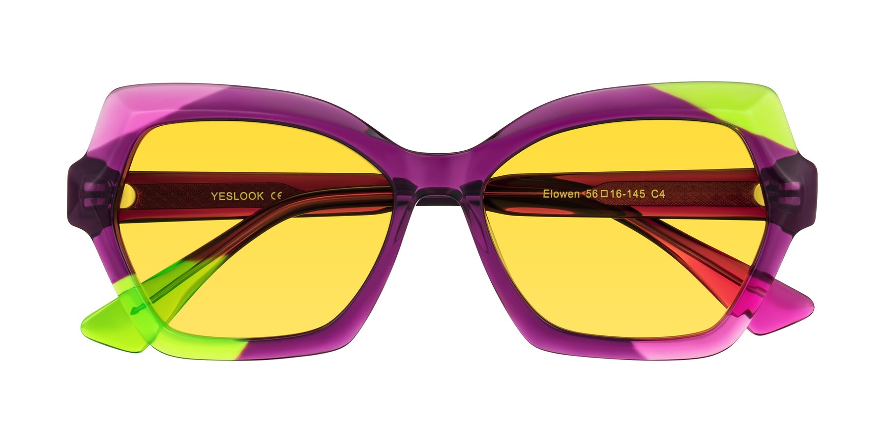 Folded Front of Elowen in Wild Signal with Yellow Tinted Lenses