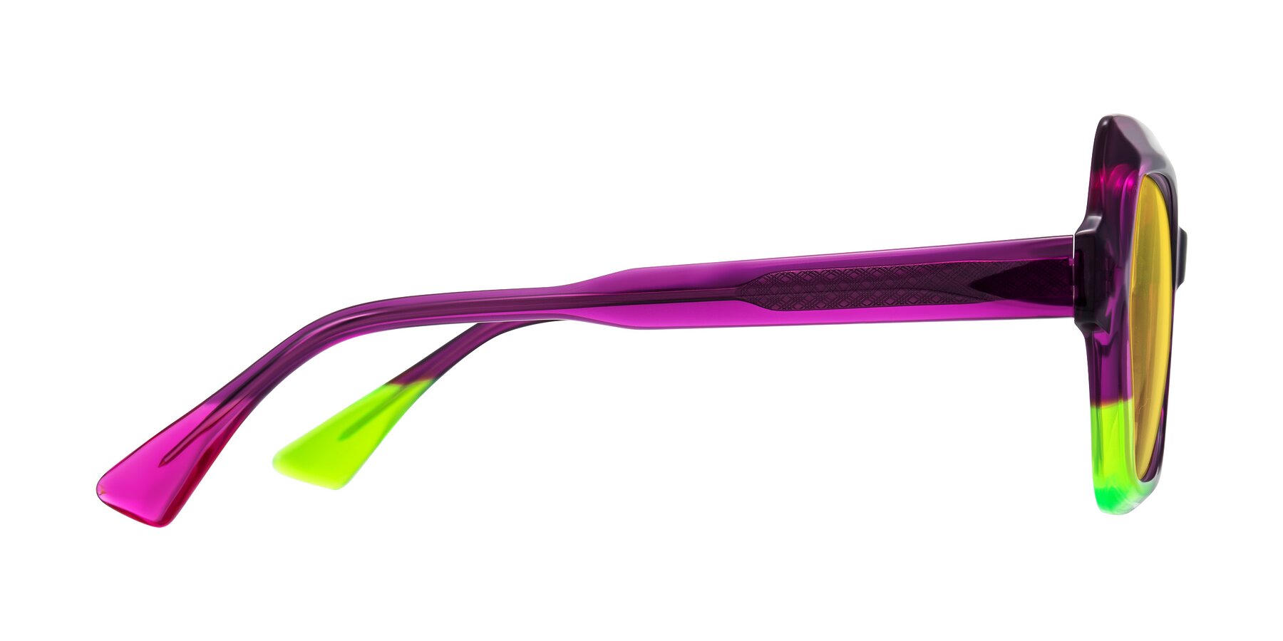 Side of Elowen in Wild Signal with Yellow Tinted Lenses