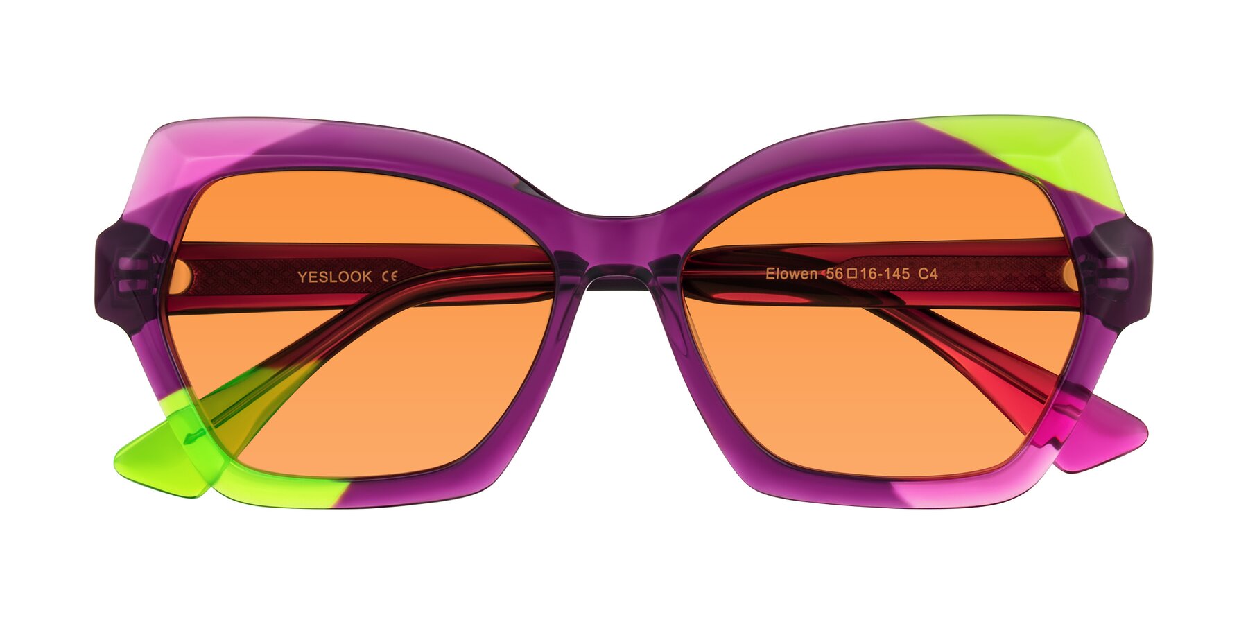 Folded Front of Elowen in Wild Signal with Orange Tinted Lenses
