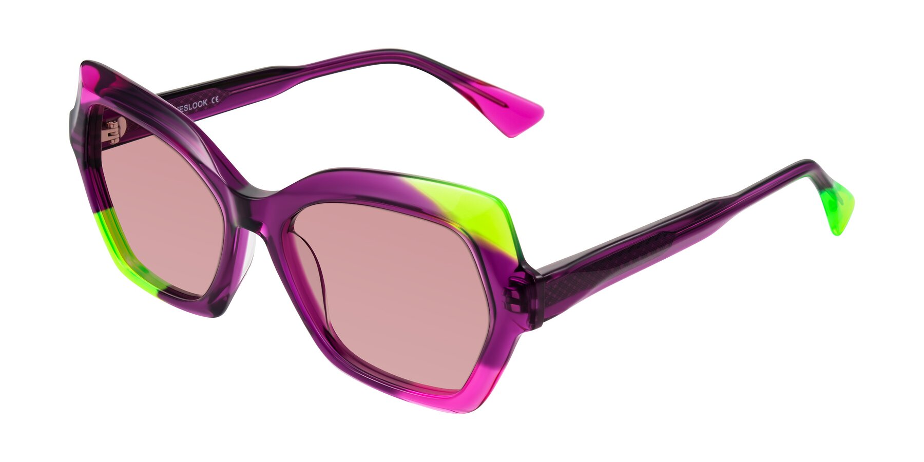 Angle of Elowen in Wild Signal with Medium Garnet Tinted Lenses