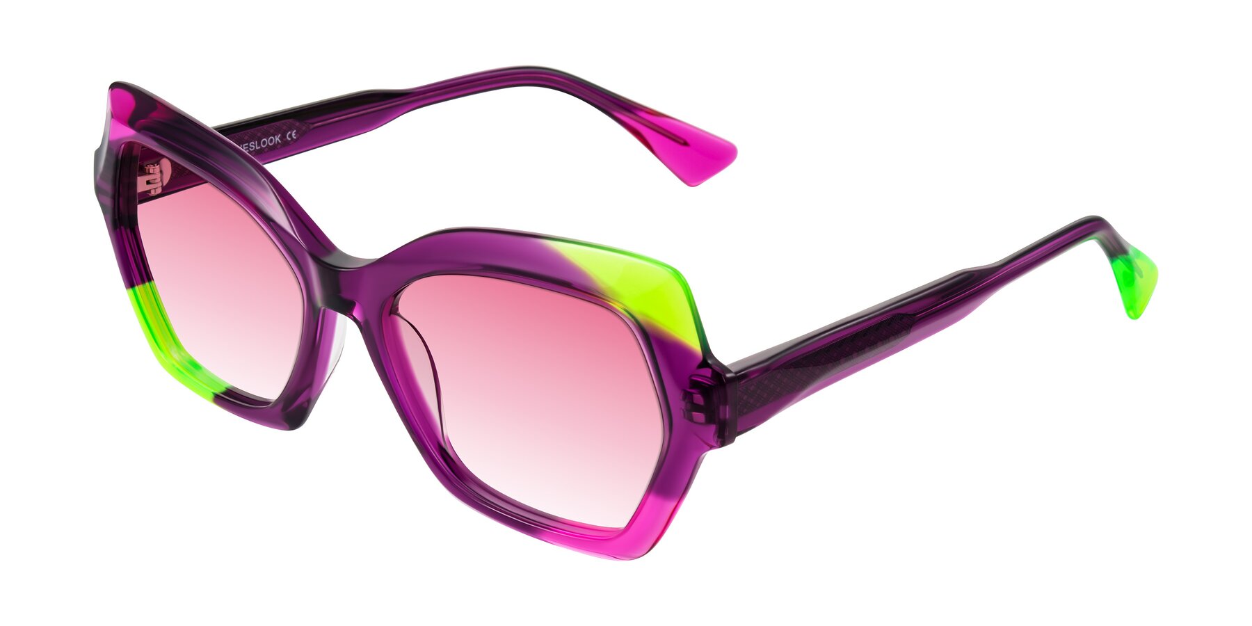 Angle of Elowen in Wild Signal with Pink Gradient Lenses