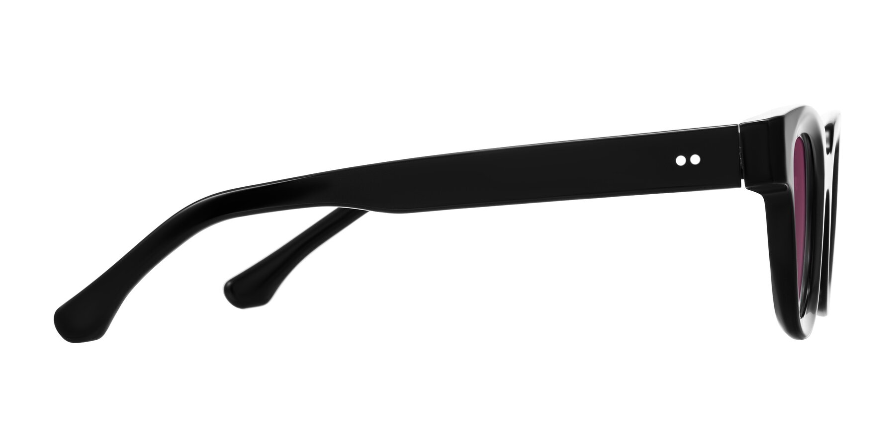 Side of Neza in Black with Wine Tinted Lenses