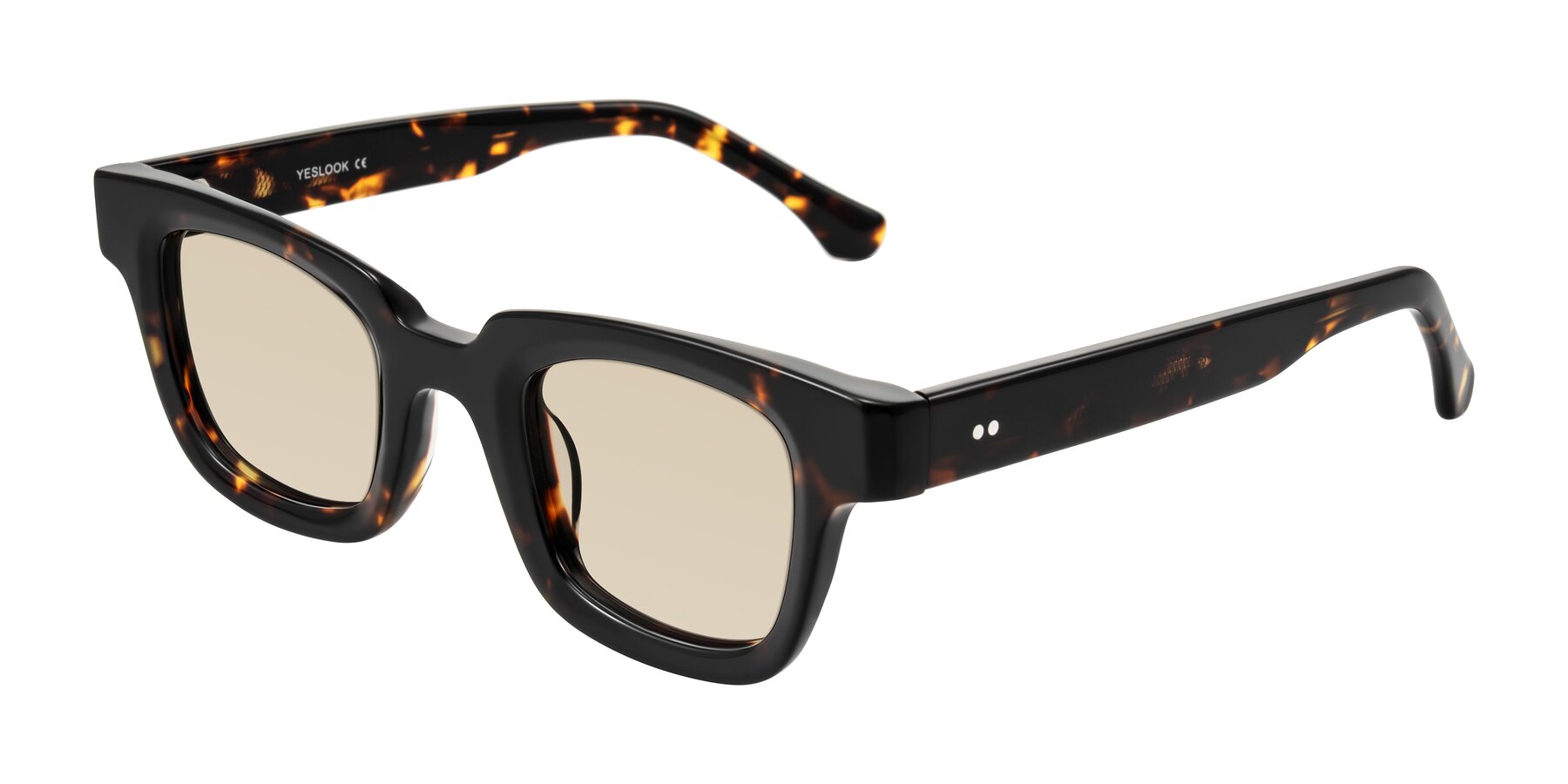 Angle of Neza in Tortoise with Light Brown Tinted Lenses
