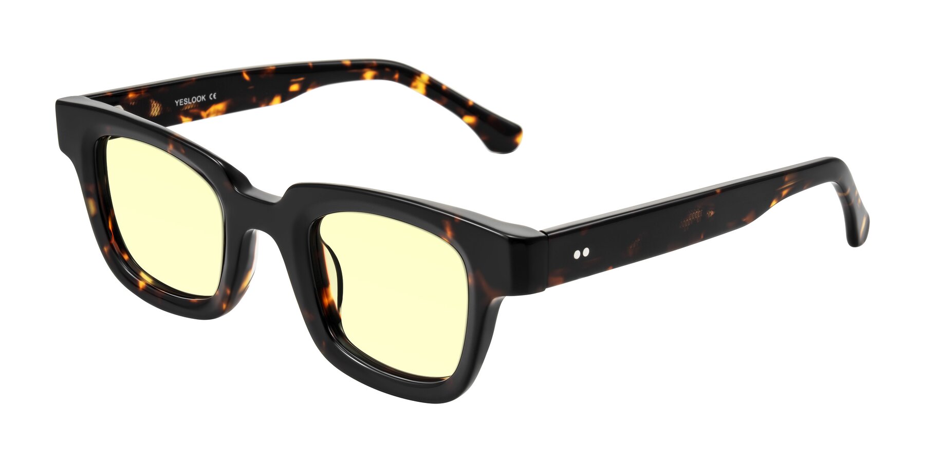 Angle of Neza in Tortoise with Light Yellow Tinted Lenses