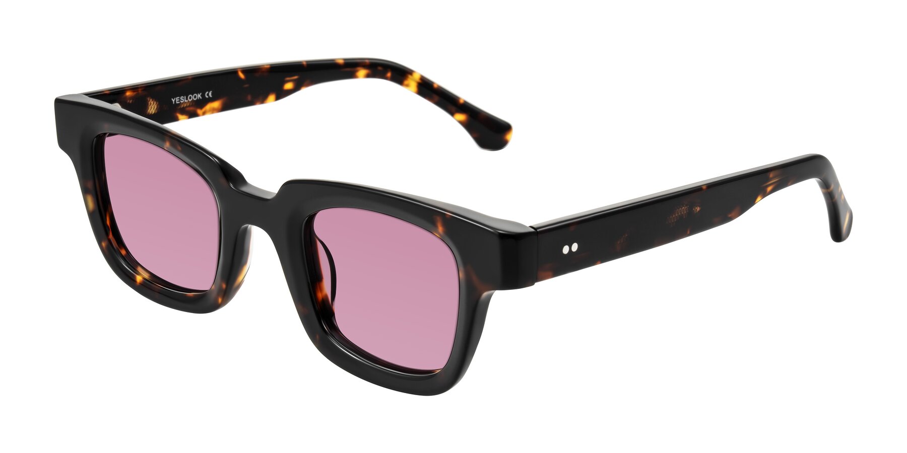 Angle of Neza in Tortoise with Medium Wine Tinted Lenses