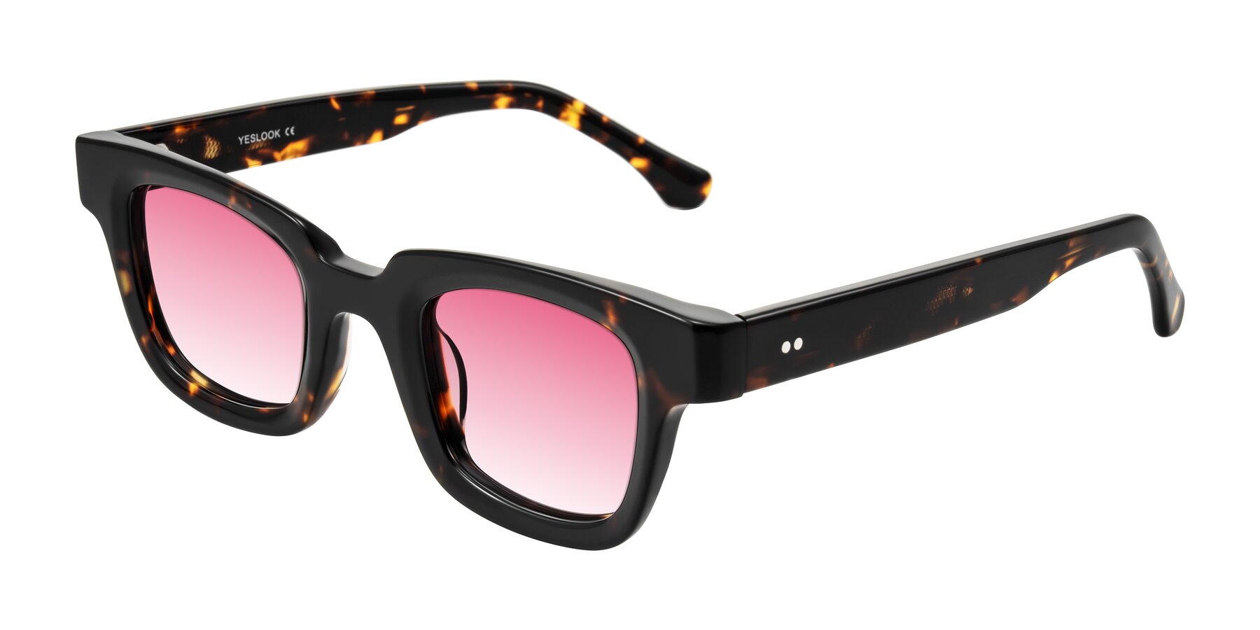 Angle of Neza in Tortoise with Pink Gradient Lenses