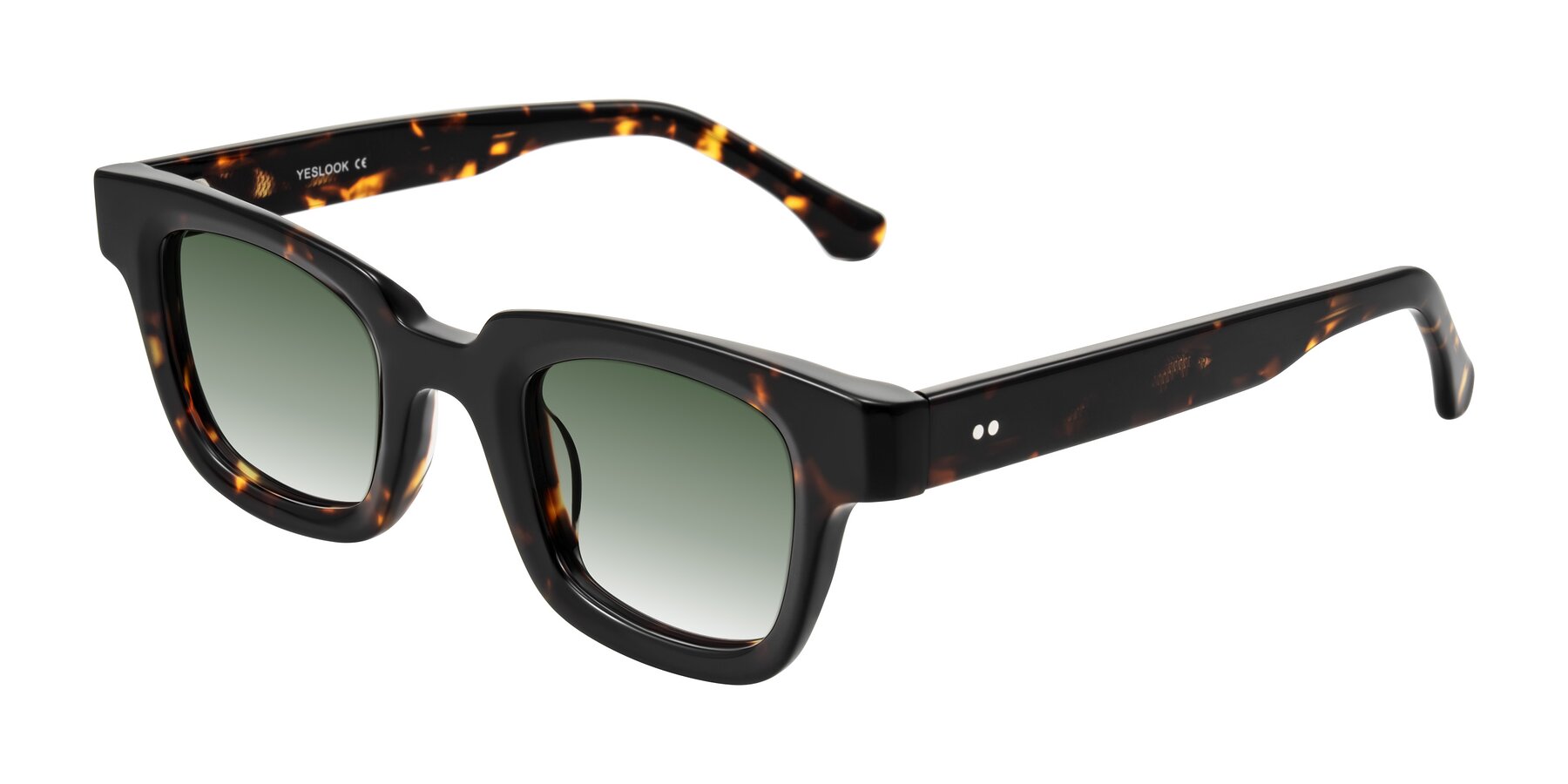 Angle of Neza in Tortoise with Green Gradient Lenses